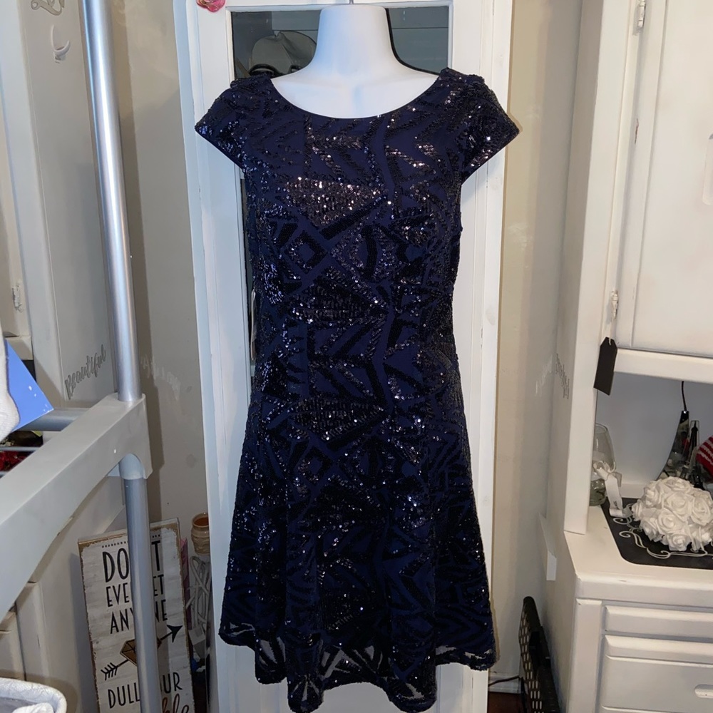 GB Navy Sequence Dress - Picture 5 of 5